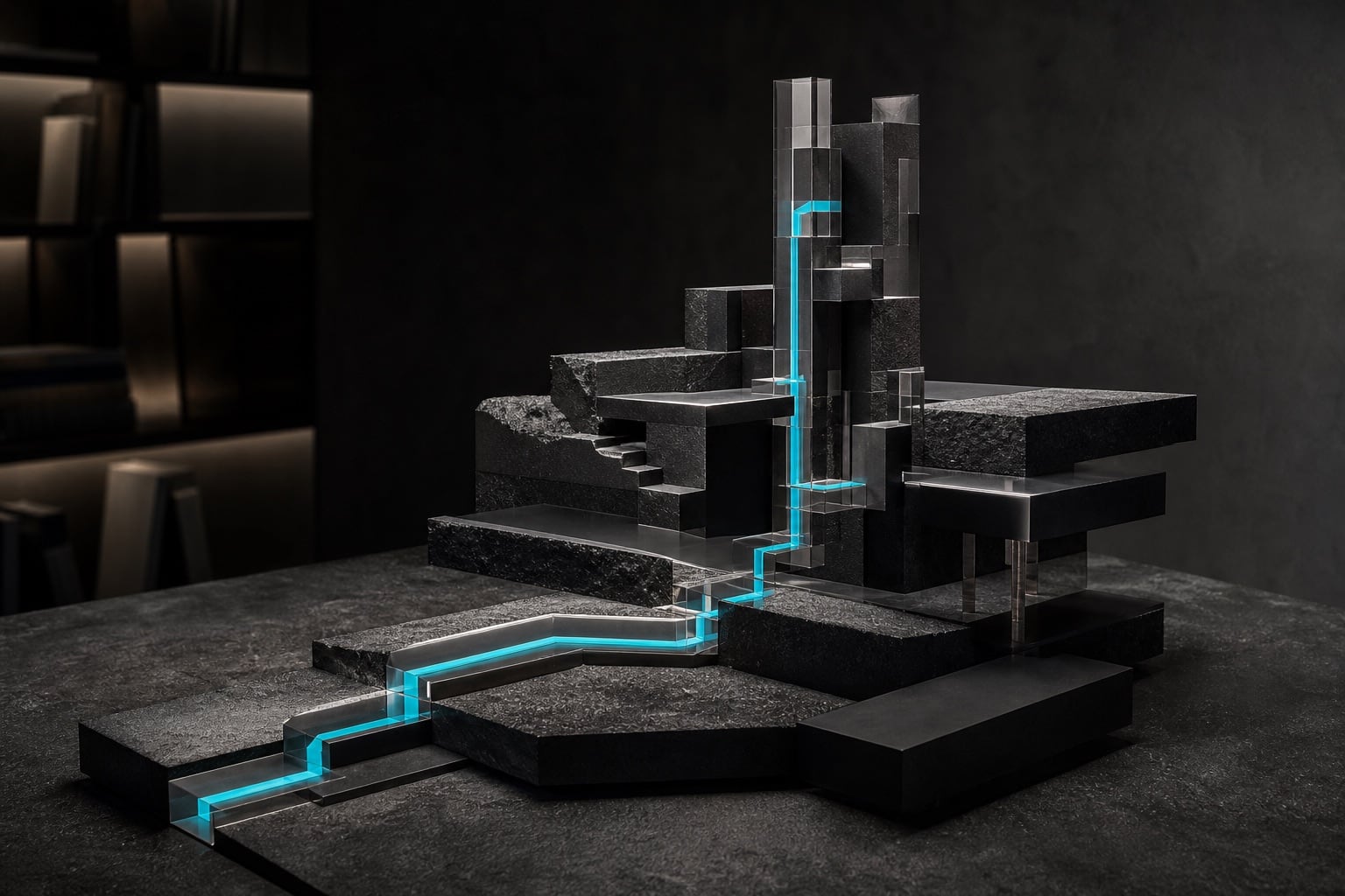 Arquitectura de crecimiento construida como un sistema físico